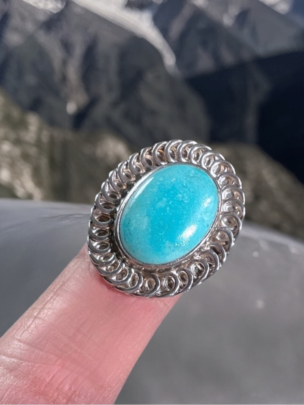 🌺vintage Sterling & Turquoise Ring